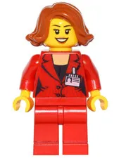 LEGO: Press Woman Reporter Red Legs (game011)