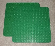 Lot of 2 LEGO Duplo Green Base Plates - 15"x15" (24x24 stud) Baseplates