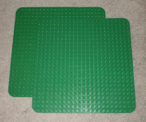 Lot of 2 LEGO Duplo Green Base Plates - 15"x15" (24x24 stud) Baseplates