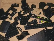 500+ Black Lego Pieces Bulk Lot with FREE Minifigs Specialty Parts Bricks
