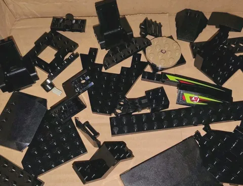 500+ Black Lego Pieces Bulk Lot with FREE Minifigs Specialty Parts Bricks