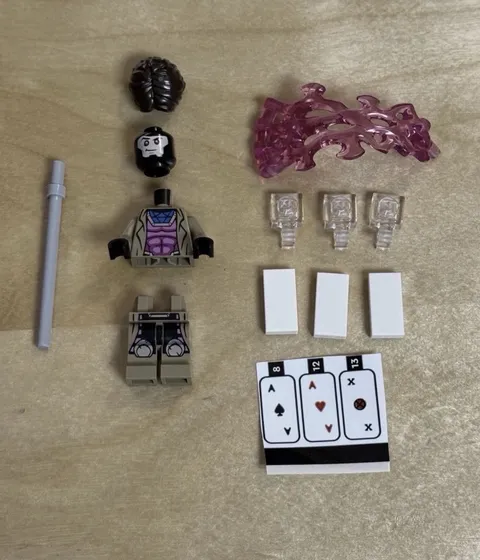 LEGO Gambit Minifigure 76294 X-Mansion NEW Unassembled w/ Cards & Effects