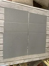 6 LEGO Large Baseplate 48 x 48  (15") Flat Base Plate Light Grey