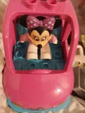 Lego Duplo Minnie Mouse Disney Figure W Pink Bow & Matching Sports Car/Jeep