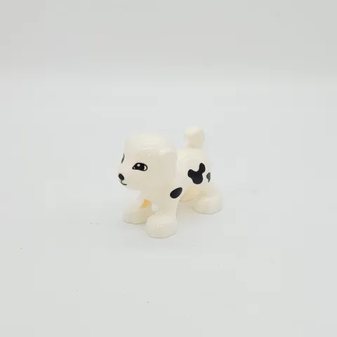 LEGO Duplo Dalmatian Puppy Figure Toddler OS White Black Spotted Dog Animal