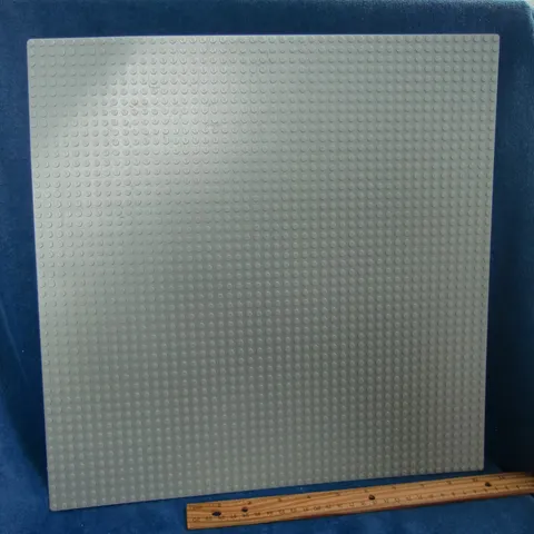 Pair Lego Thin Light Bluish Gray 48x48 studs Baseplate #4186 OK Flat 15x15 inch