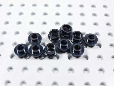 LEGO Lot of 10 Black Round 1x1 Plates w/ Open Center BR