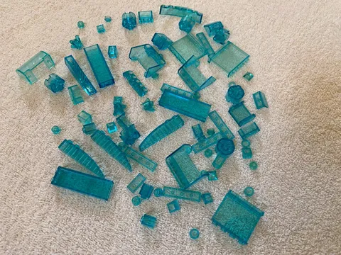 74 TRANS LIGHT-MEDIUM BLUE LEGO Specialty Pieces Bricks Plates Slopes Studs Part