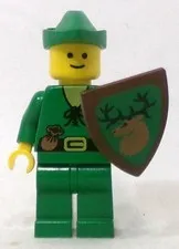 LEGO Castle 6054 cas124 Forestman Pouch Green Hat 1988 Minifigure