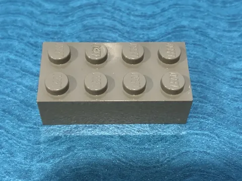 LEGO PART 3001 2X4 BRICK WITH 8 STUDS ON TOP (GRAY)