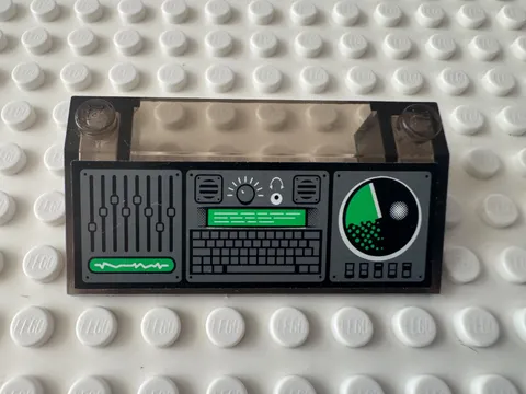 LEGO Slope 33 3 x 6 with Inner Walls with Computer/Radar Console 3939pb02