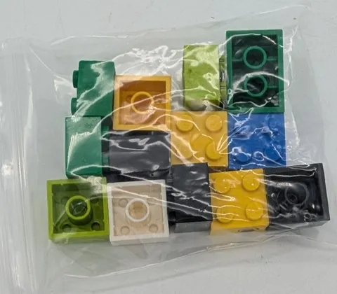 LEGO various size bricks mostly 2x2 (12 pcs)   various colors Brick lot