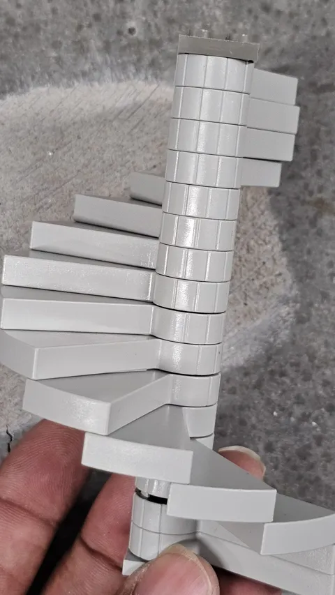 LEGO Gray Spiral Stairs Staircase 16 Steps Shown Dark Gray Top & Gray Bottom