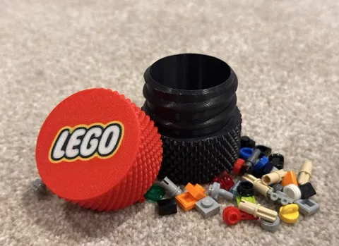 Lego Container – Threaded Lego Part Storage Box 3D Printed for Building Blocks