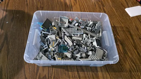 Legos Grey Misc Bulk Tub