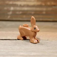 LEGO Hare Rabbit Standing with Black Eyes with White Pupils Pattern 67900pb01