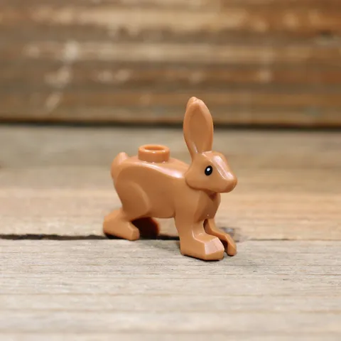 LEGO Hare Rabbit Standing with Black Eyes with White Pupils Pattern 67900pb01