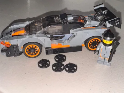 LEGO 75892 McLaren Senna Speed Champions Retired W/ Minifigures & Extra Rims