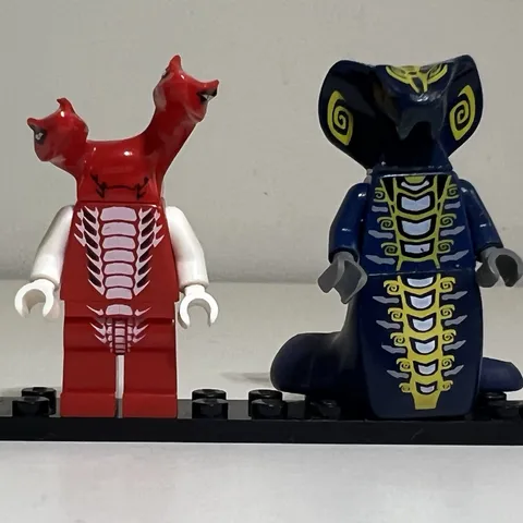 Authentic Lego Ninjago Skales (njo0040) & Fangdam (njo0048) Minifigures (USED)