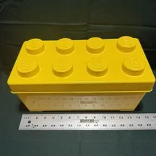LEGO Box & Lid ONLY - CLASSIC Large 8 Stud - Yellow Brick Storage Container