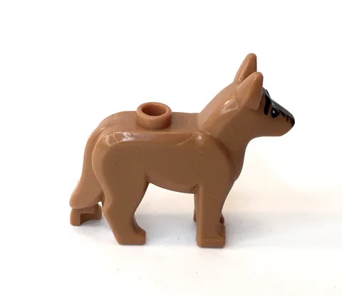 Lego Animal, Alsatian German Shepherd DOG With Dark Brown Muzzle Pattern