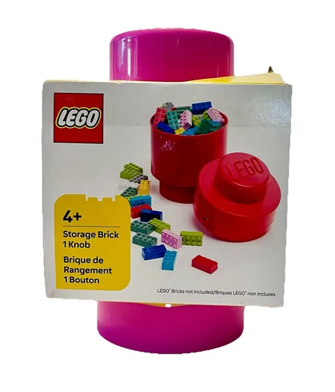 Lego Pink Storage Brick 1 Knob