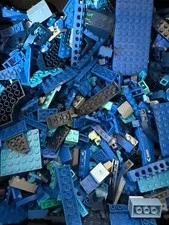 Preowned Color Sorted "Blues" Bulk LEGO® Pieces