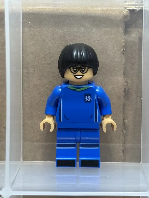 LEGO Minifigure - Ideas Soccer Player, Female, Blue Uniform - No idea128 - QTY 1
