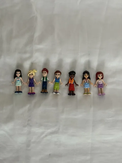 Lego Friends Girls Female/Male Minifigures Lot Of 7