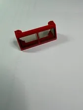 RARE!   Lego Part #6567 - Red - Windscreen 2 x 6 x 2 (Train) w/ Fixed Glass