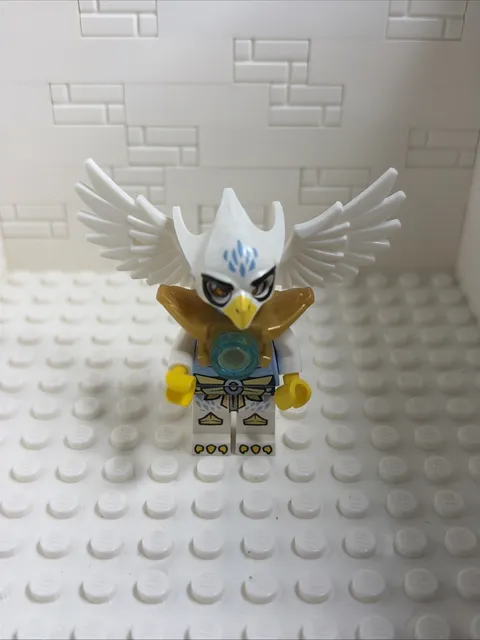 LEGO Legends of Chima Eris Eagle Tribe Minifigure with Gold Armor & Emblem Used