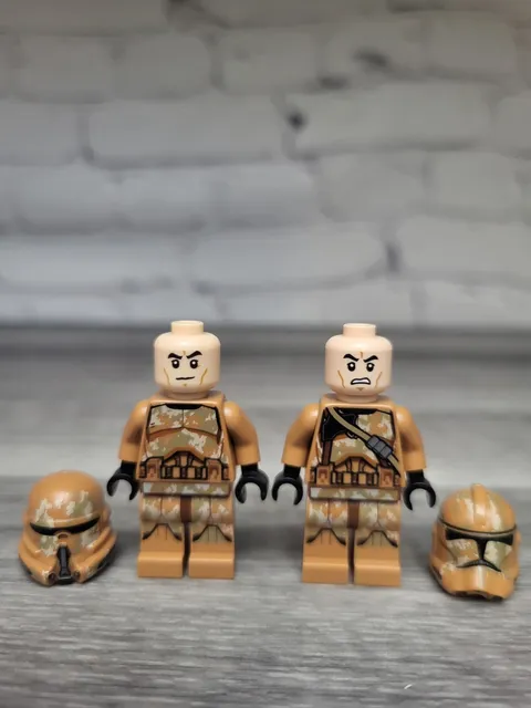 LEGO Geonosis Clone Trooper Minifigure 75089 Star Wars Airborne Helmet WH33 Lot