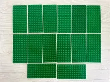 LEGO GREEN LOT 14 PCS 8X16 BASE PLATE BUILDING PIECES