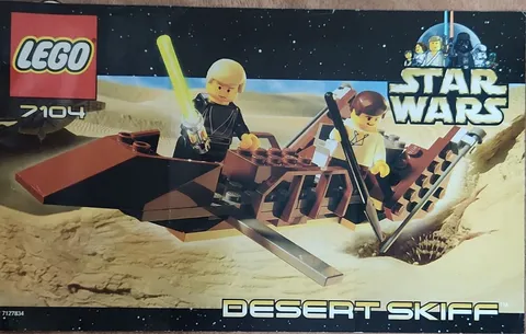 LEGO Star Wars Desert Skiff 7104 Illustrated Instruction Manual Booklet 2000