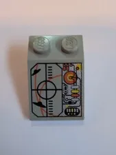 LEGO Slope Black Crosshairs UFOs Screen Silver Control Panel Circuitry 3298px10