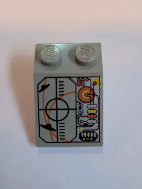 LEGO Slope Black Crosshairs UFOs Screen Silver Control Panel Circuitry 3298px10