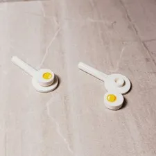 New LEGO Spatula Egg Set Lot of 2 Paddles with printed Poached Eggs Serving