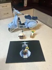 LEGO Icons Vespa 125 95% Complete W/ Instructions No Box