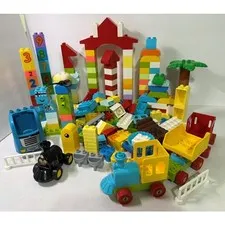 5.5lbs of Duplo-Disney Train, cars, numbers, potties, blocks & more!!!