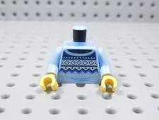 LEGO Bright Light Blue Printed Sweater Torso Minifig AC