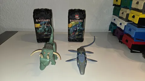 LEGO® Dinosaurs 6721 and 6722 - Mosasaurus and Styracosaurus - Complete