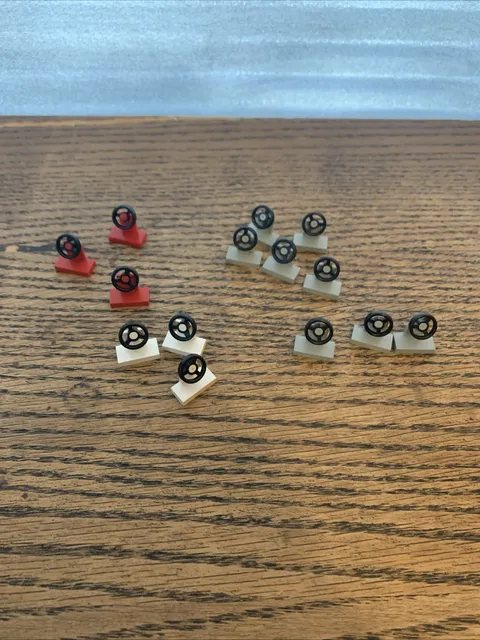 14 Steering Wheel LEGO Parts. Various Colors All One Lot