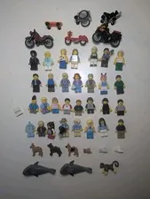 Lego City Minifigures x 30  Bulk Lot Bundle: animals, dog, cat, shark, vehicles