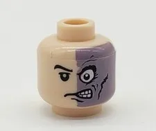 Lego Mini Figure 2 Face Vintage Head Authentic And Brand New
