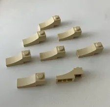 LEGO 8x NEW Pieces Arch 1x3 Inverted TAN #70681