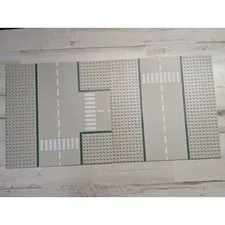 LEGO Road Baseplates Lot of 2 Straight+T-Junction 32x32 Stud Vtg City