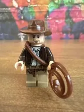 LEGO Indiana Jones Minifigure iaj001 W Satchel & Whip 7683 7198 7621 7626 C