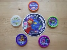 Legoland Five Pop Badges and Pass holder Magnet