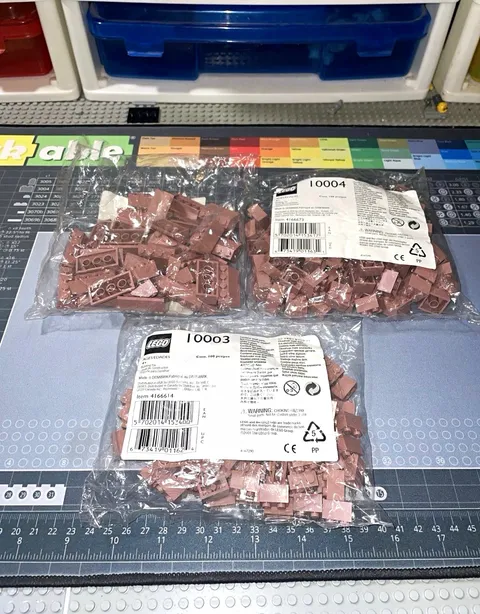 LEGO Sand Red Bulk Brick Lot