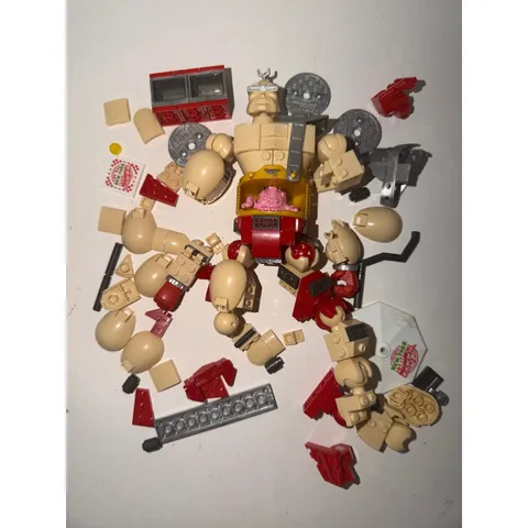 Mega Bloks TMNT Krang Android Body  Minifigure Accessories Lot Pizza Incomplete